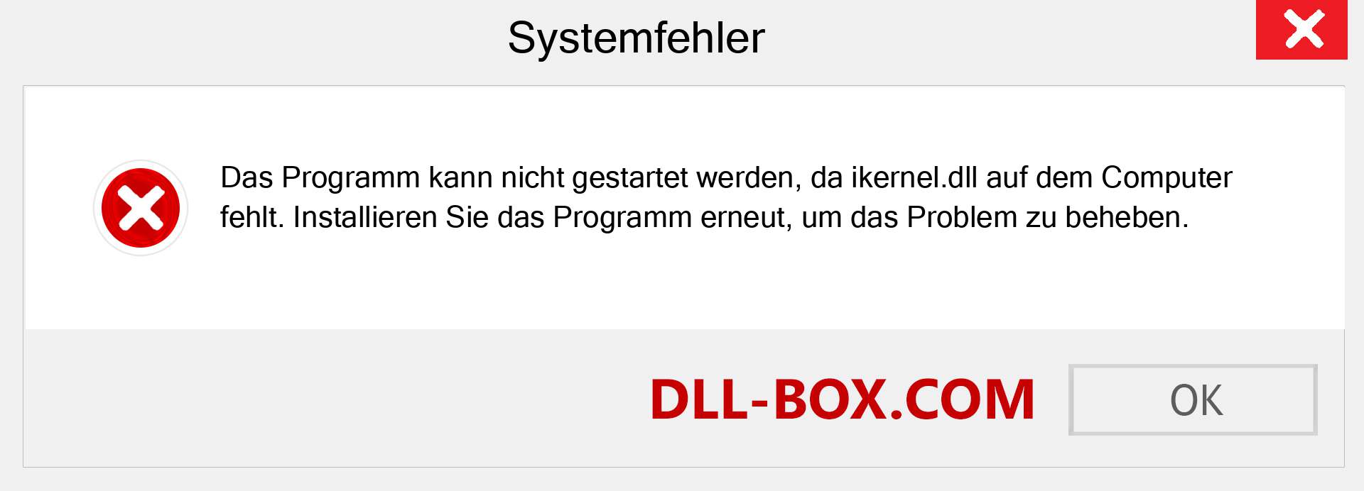 ikernel.dll-Datei fehlt?. Download für Windows 7, 8, 10 - Fix ikernel dll Missing Error unter Windows, Fotos, Bildern